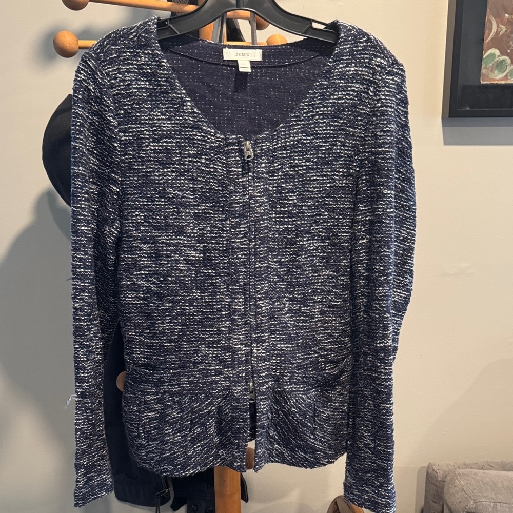 J. Crew Women's Navy Blue Cardigan Sweater